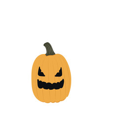 Halloween spooky pumpkin hand-drawn vector illustration