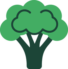 Fresh broccoli icon healthy food vector graphic
