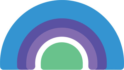 Vibrant genderfluid rainbow icon