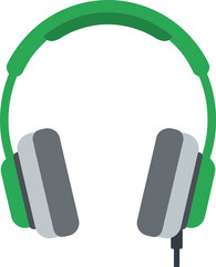 Vibrant green headphones for music gaming
