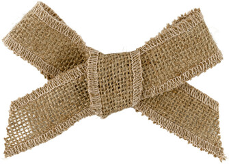 Beige Linen Festive Gift Ribbon Bow