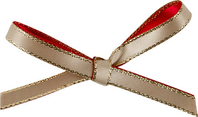 Gold And Red Luxury Festive Gift Ribbon Bow