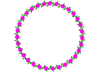 Magenta Wildflower Vine Wreath