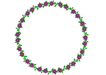 Purple Blossom Vine Wreath
