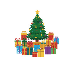 Christmas Tree And Gifts