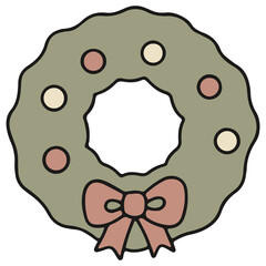 Christmas decoration mistletoe berry red and green