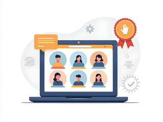 Virtual Classroom Icon Badge