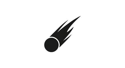 Meteor illustration on white background
