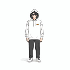 Vector Character with White Clean Background