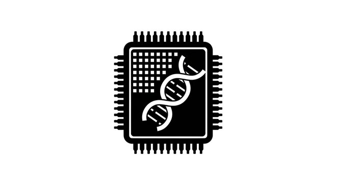 Microchip dna technology concept isolated graphic - Powered by Adobe