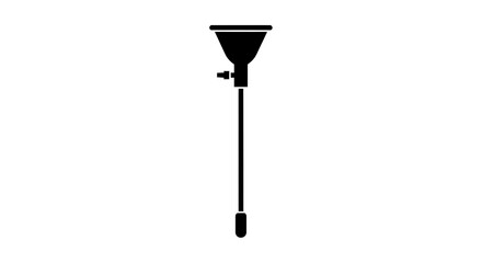 Minimalist graphic illustration of a studio light stand