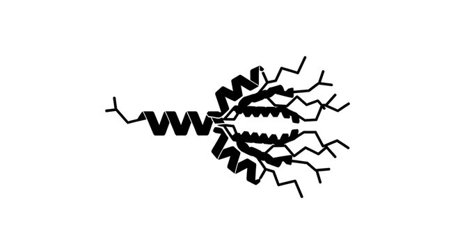 Molecular structure diagram isolated on white background