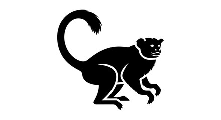 Monkey silhouette graphic vector design