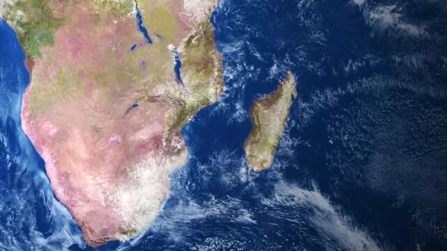 4K Earth Zoom into Botswana | Realistic Planet Transition Animation Showing Botswana from Space � Beautiful Geography Map, Satellite View, Motion Background, Educational and Travel Visual