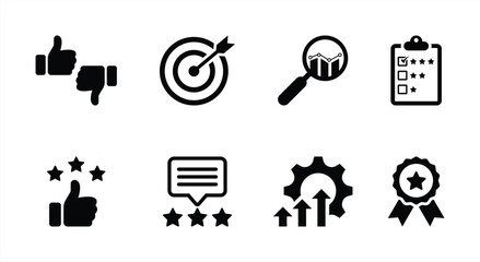 Evaluation and Feedback Icon Set
