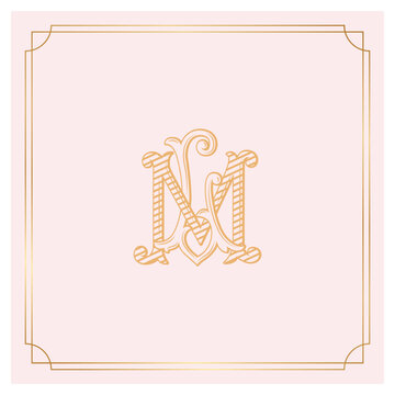 LM,ML, logo LM,Letter LM,  Monogram LM,Wedding Monogram, Wedding Logo, Logo Design , Monogram Vintage