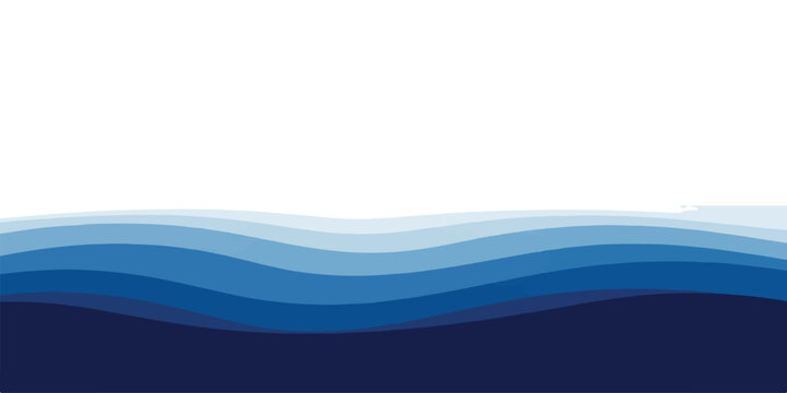 Abstract blue wave background layered wavy pattern in different shades of blue perfect for website headers and graphic design