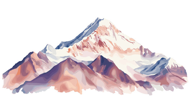 Aconcagua. Aconcagua hand drawn watercolor illustration