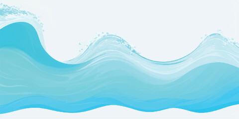 Abstract blue water wave illustration flowing fluid design element perfect for backgrounds and modern designs