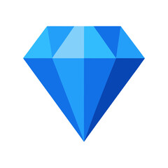 A blue gem design on transparent background