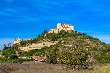 Obraz premium Blick auf den Burgberg von Arta, Mallorca