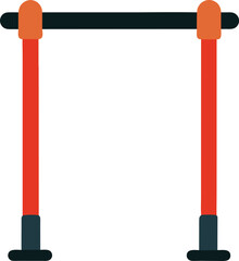 pull up bar exercise icon realistic high resolution vector.