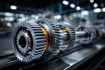 Intricate Gearbox Mechanism Showing Visible Gears and Components