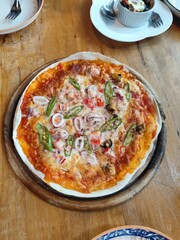 Thin Crust Seafood Pizza