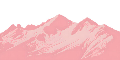 Elegant pink minimalist mountain landscape with soft pastel tones and modern flat design, perfect for backgrounds, posters, and digital art.