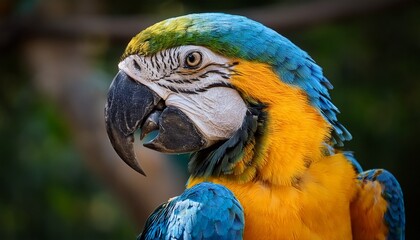Fototapeta premium blue and yellow macaw