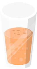 Refreshing Orange Drink in Glass Vector Art