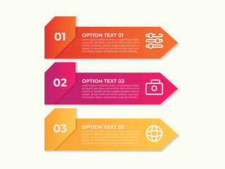 Infographics design template, business concept with 3 steps or options, can be used for workflow layout, diagram, annual report, web design.Creative banner, label vector.
