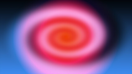 Vibrant pink and orange swirl against a blue background