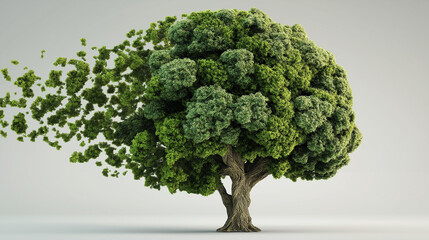 ai shaped like a tree symbolizing growth and eco marketing innovation