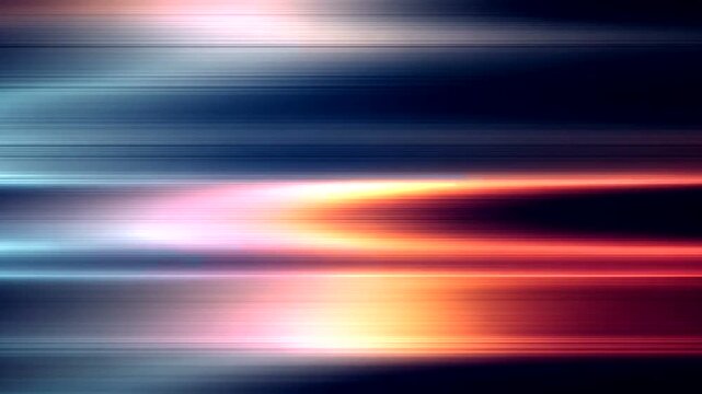 Abstract background with colorful horizontal light streaks, conveying motion and energy
