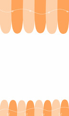 Cute orange pastel border background design