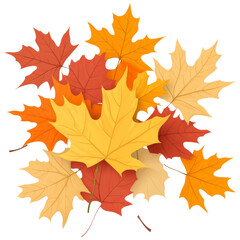 Obraz premium Vibrant autumn leaves in shades of orange, yellow, and red create beautiful seasonal display, evoking feelings of warmth and nostalgia