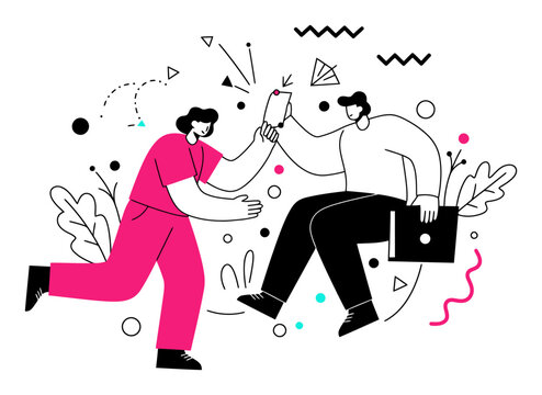 Minimalist Leader Taking Responsibility Flat Vector Illustration