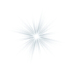 Blue sunlight lens flare, sun flash with rays and spotlight. Vector illustration.