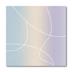 Abstract Minimalist Pastel Gradient Background with Thin White Wavy Lines and Organic Curves