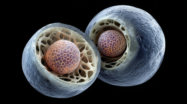 Vitro Fertilization concept ,Cell division embryo development biology microscope macro science structure with wonder