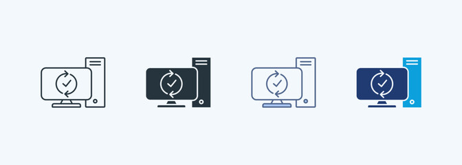 Automatic Update Icon Vector Illustration