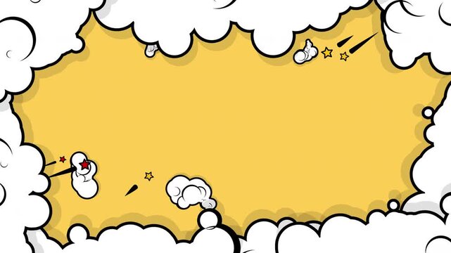 Cartoon clouds design element.