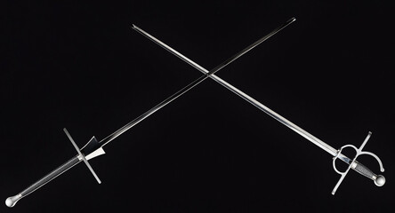 Old foil sword medieval weapon knight equipment