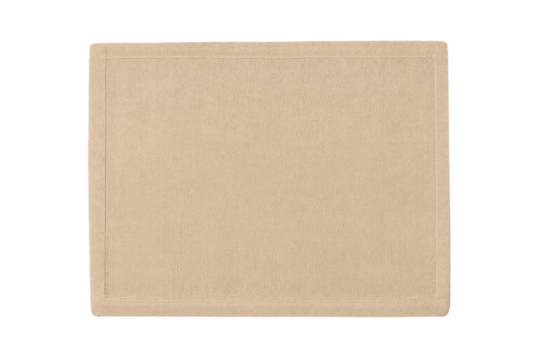 Beige fabric placemat with clean texture transparent background