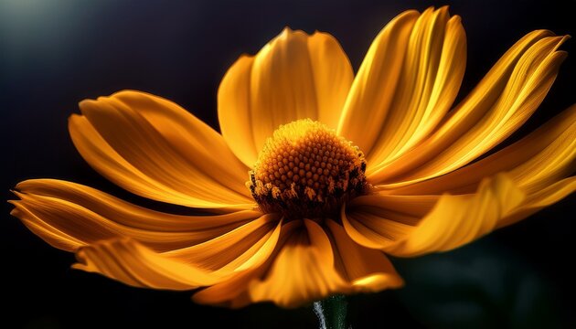 Close Up Of Beautiful Yellow Flower