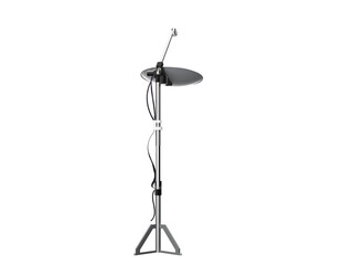 High-quality digital asset: modern parabolic signal receiver dish antenna on aluminum tripod, telecommunication tech cutout element with clear HD background, SEO-optimized stock photo, communication