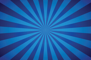 Vibrant Blue Radial Sunburst Rays Background