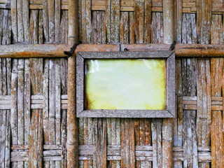 Traditional Balinese house architecture, with wooden and bamboos materials