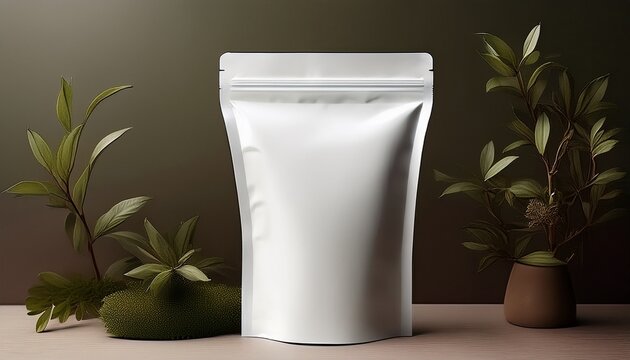 minimalist stand up pouch packaging mockup n eco friendly design generative ai